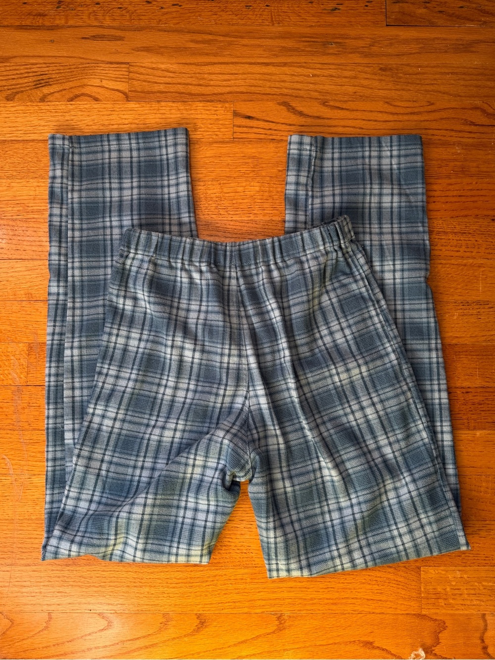 Brandy Melville Tilden Blue Plaid Straight Leg Pants